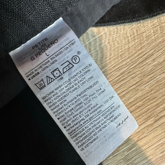 Banana Republic The Everyday Wide Leg Linen Pant Black L Petite 713516 - Picture 9 of 13